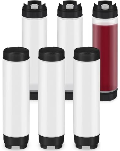 Giwnhvx 6 Stück 473 ml Gewürz-Quetschflaschen, umgekehrte Kunststoff-Quetschflasche für Saucen, nachfüllbare Spitze, großer Ventilspender
