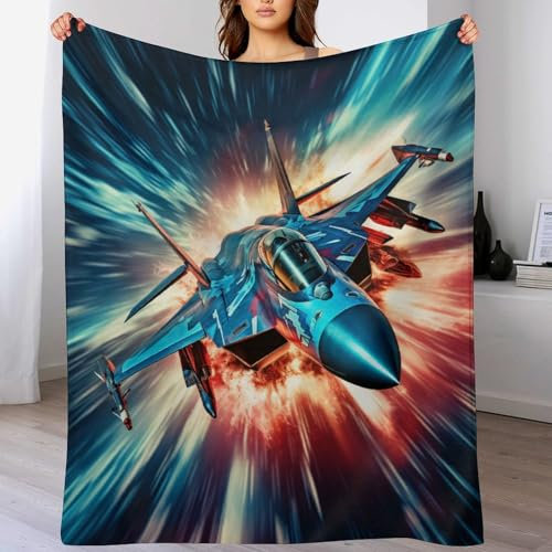 AAPZY Kämpfer Decke,Vier Jahreszeiten Weich Wohndecke Decke Schlafdecke Sofadecke Plüschdecke Pelzdecke Printdesign Couchdecke Flannel Bett Decke （130×180cm）