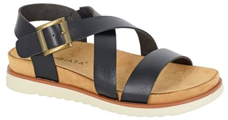 Cipriata L649A-3 Womens Halter Back Sandal Black PU size 3