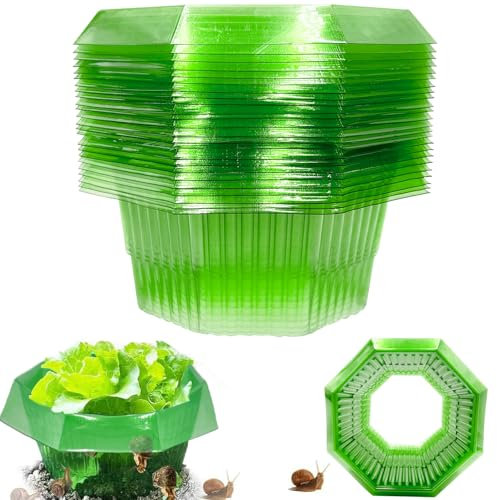 Sunshine smile 10 Stück Schneckenkragen,schneckenkragen aus Plastik,Schneckenschutz,Schneckenschutzringe,Schneckenring Garten Effektiver Schneckenschutz,Schneckenabwehr Schutzring