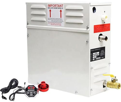 Kit generatore di sauna a vapore, autodrenante, per sauna, doccia, vasca da bagno, spa, adatto per riscaldamento di spazi da 3-20 m³, 220 V/380 V, potenza di uscita 9,0 KW