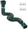 plusgutter Flexible Dachrinnen-Fallrohrverlängerung, Ablaufauslauf-Verlängerung, Ablaufverlängerung, Regenwasserablauf, ausziehbar von 0,8 m bis 3,4 m (grün)