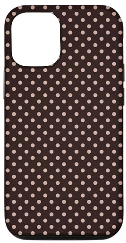 Klassisches Punktemuster, braun, Boho-Hülle mit Punkten Hülle für iPhone 12/12 Pro