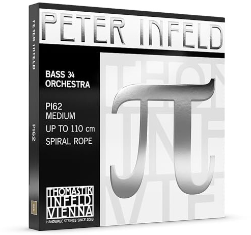 Thomastik Infeld - Kontrabass D-Saite medium 3/4 - PI 62 Spiral-Kern, Chromstahl umsponnen - Spannung 29,3kg/64.6lbs