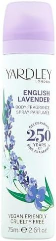 Vellomart Yardley English Lavender Body Spray 75ml – Long Lasting Fresh Floral Fragrance, Gentle Daily Deodorant for Women