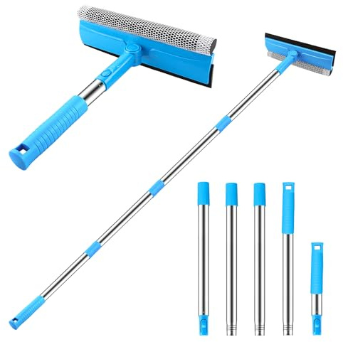 SetSail Window Squeegee 2 in 1 Window Cleaner Tool with 57in Extension Pole