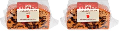 The Bay Tree Rich Fruit & Walnut Cake – 310g | Moist British Fruit Cake with Crunchy Walnuts | Handmade in the UK | Great for Gifting, Tea Time & Hampers (Pack of 2)