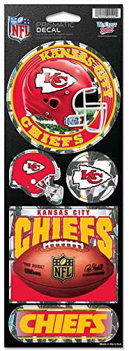 NFL Kansas City Chiefs Prismatische Aufkleber, Team-Farbe, Einheitsgröße