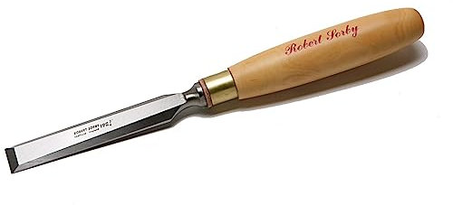 Robert Sorby F16603H Bevel Edge Chisel 1/8 with Satinwood Handle - Woodworking Tool for Carving and Cutting