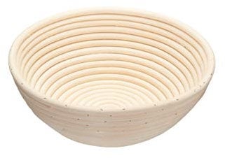 KitchenCraft Home Made Teigkörbchen Rund, Gärkorb für Brote und Brotlaibe, Brotkorb zur Aufbewahrung von Teig vor dem Backen, Backschüssel, Oval, Rattan, Ø 22 cm (8,5 cm tief)