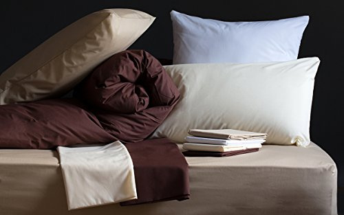 The Bettersleep Company Shaped Caravan Duvet Cover and Pillowcase Set Luxury 200tc Percale Cotton Blend (White, Cut Off Duvet Cover Set)