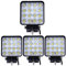 Greenmigo 4X 48W Quadrat LED Offroad Flutlicht Reflektor Scheinwerfer Arbeitslicht Arbeitsscheinwerfer Zusatzscheinwerfer Offroad Scheinwerfer 12V 24V Rückfahrscheinwerfer