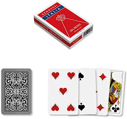 Dal Negro- Genovesi Italia 10074-Genovesi Carte da Gioco Regionali, Astuccio Rosso, Colore, 10074