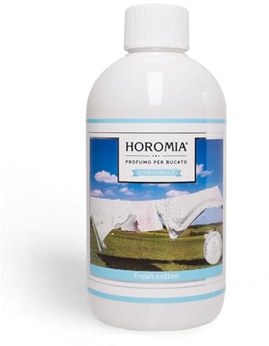 HOROMIA Profumo per Bucato Fresh Cotton 500ml - Profuma Bucato per Lavatrice e Asciugatrice