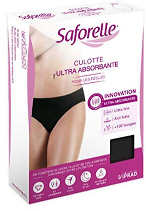 Saforelle culotte pour les règles ultra absorbante noir xl taille 42