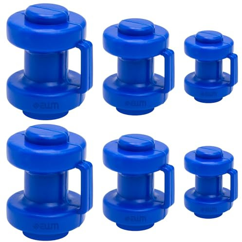 AWM Trampolin Endkappen Schutzkappen 25 mm - Innenliegend - Sicherheitsnetz Kappen Abschlusskappen *INNEN (6 Stück, Blau)