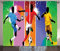 ABAKUHAUS Sport Rustikaler Vorhang, Fußball-Fußball-Moderne, Wohnzimmer Universalband Gardinen mit Schlaufen und Haken, 280 x 225 cm, Rot Self