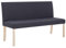 vidaXL Sitzbank mit Rückenlehne 139,5cm Klassisch Polsterbank Esszimmerbank Wartebank Bank Küchenbank Essbank Flurbank Wohnzimmer Dunkelgrau Polyester