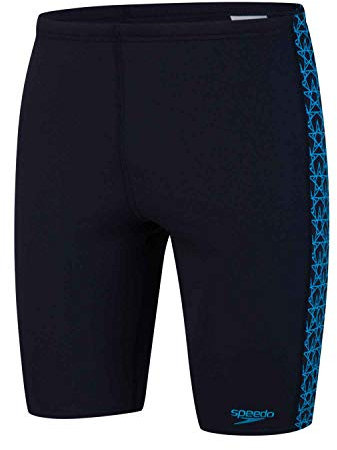 Speedo, Boom Jammer - Costume Da Nuoto Uomo, Asciugatura Rapida, Costume Da Bagno, Colore Blu Navy/Corallo, Taglia 38