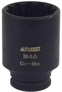 Douille à choc 46 mm - 12 pans