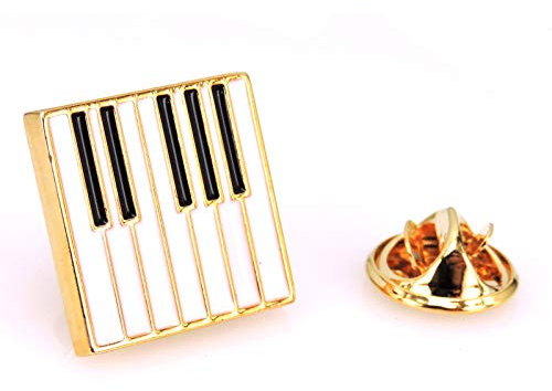 Klavier Brosche Keyboard Brosche Musik Anstecker Piano Anstecknadel (gold)