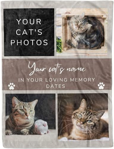 Personalisierte Hunde-Gedenkdecke mit Namen, Überwurf, Fleece, individuelles Haustierbild, Erinnerungsgeschenk, Katzendecken für Katzen, individuelle Decken mit Fotos, Hundeliebhaber