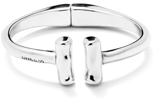 UNO de 50 | Pulsera Rígida Bañada en Plata de Ley | Diseño Creativo Artesanal | Joyería Española