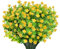 AIOR 10 Bündel Künstliche Blumen Outdoor Deko Künstliche Pflanzen, Grün UV-beständige Eukalyptus Kunstblumen für Haus Garten, Balkon, Fensterbank Dekor, Gelb