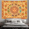 Uposao Tarot Wandteppich, Psychedelische Blumen und Sonne Bohemien Hippie Tarot Tapisserie Gold Wandbehang TarotkarteKonstellation Astrologie Wandtuch für Wohnzimmer Schlafzimmer Dekor,100x75cm
