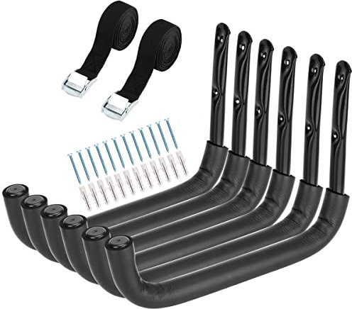 Heavdace 6 Stück Garagen-Aufbewahrungshaken, robust, 32,7 cm Wandhalterung, Aufbewahrungshaken