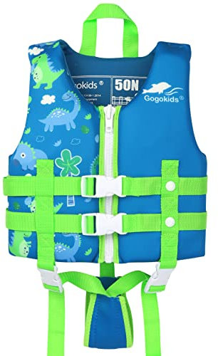Gogokids Chaleco de Natación para Niños - Chaleco Ayuda de natación para Niños Chaleco de Flotación Infantiles Niños Chaleco para Nadar Flotar/2-9 años