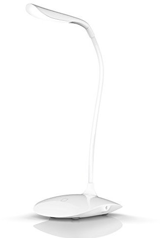 Brandson - USB Lampe, High Power LED Schreibtischlampe, LED Tischlampe Bürolampe Tischleuchte Nachttischlampe, Twistable Desk Lamp, 3 Helligkeitsstufen, 70 Lumen, 3W, hohe Lichtausbeute, Weiß