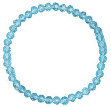 HYXC Armband Damen - Natürliche Blaue Topas-Stein-Armbänder 6 Mm Runde Perle Chakra-Armbänder Elastische Energie-Edelstein-ArmbänderBalance-Yoga-Schmuck Für Frauen Und Männer