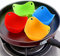 Norhogo Lot de 4 pocheuses à œufs en silicone - Multicolores - Pour poêle à œufs, casserole à œufs, bouilloire à vapeur, micro-ondes