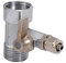 Adaptador de Agua de AlimentacióN de 1/2 Pulgada 1/4 de Pulgada VáLvula de Bola Grifo AlimentacióN de Grifo Osmosis Inversa Plata