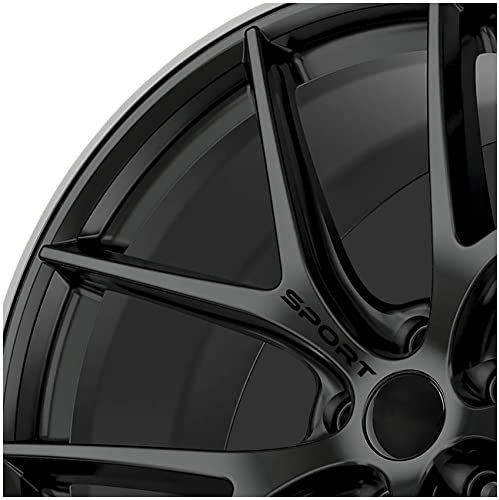 Finest Folia Sport Schriftzug Set 6 Stück je 10x1,1cm Sticker für Motorrad Auto Motorradhelm Aufkleber Folie Kfz Zubehör Tuning selbstklebend K157 (Schwarz)