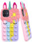 Elexal Unicorn iPhone 11 Pop Fidget Phone Case, Silicone Anti-Anxiety Stress Relief Shockproof Case for Girls