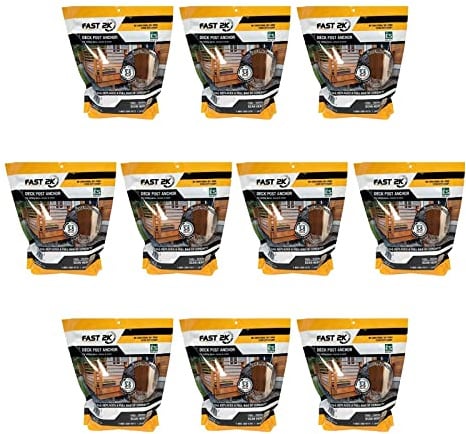 Fast 2K Deck Post Mix (10 Pack) | Expanding Foam Concrete Alternative for Deck Post, Zaunpfosten, Briefkasten & Spielplatz Ausrüstung installiert Schnell einstellend, Pfostenschaum