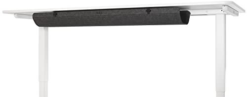 Yaasa Cable Management L Kabelkanal Schreibtisch, Grau – 116 x 29-37 x 9-16 cm – Kabelmanagement aus Filz – Volumen und Montageposition anpassbar – Desk Organizer, Schreibtisch Zubehör, Kabelwanne