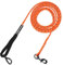 LOQATIDIS Laisse de Dressage Longe pour Chien 3M Orange, Corde en Nylon réfléchissante avec Souples Poignée Rembourrée et Antidérapant pour Les Petit/Moyen/Grand Chiens et Les Chiots Sécurité