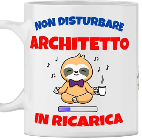 TeeDesign Tazza Architetto, Idea Regalo di compleanno o natale per lui, Tazza per regali divertenti, gadget Tazze con mestieri da regalare