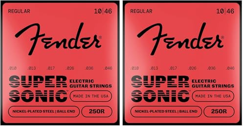 Fender Super 250 String Set - 250R (010/046) - Nickel-Plated Steel - Ball Ends (Pack of 2)