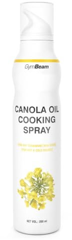 GymBeam Rapsöl-Spray zum Kochen - Rapsöl-Spray, Kochöl-Spray für gleichmäßiges Auftragen, hochwertige Quelle für ungesättigte Fette, für süße & salzige Gerichte, für den Cholesterinspiegel, 200 ml