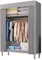 Kleiderschrank Tragbarer Kleiderschrank Aus Segeltuch, Stoffschrank, Faltbarer Kleiderschrank-Aufbewahrungsorganisator Mit Kleiderstange, für Schlafzimmer, Wohnzimmer, 84x46x173cm