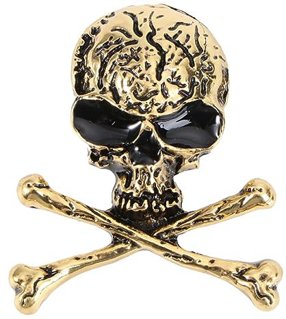 COLLBATH 1 Pc Corsage tête de mort Halloween broches de chemise en cristal broche tête de mort strass homme femme décor vintage épingle à nourrice broche de fête broche broche