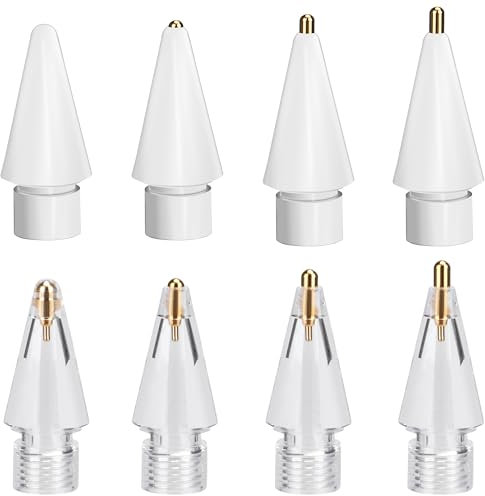 Heveer Puntas para Apple Pencil Puntas de Repuesto Puntas de Alta Sensibilidad para Apple Pencil USB-C/1ª/2ª Generación 8 Piezas
