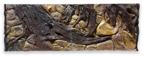 ZooPaul Aquarium Rückwand 3D 150x60cm Terrarium Hintergrund Fels Stein Wurzel Struktur Amazonas NEU