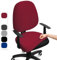 BalladHome Bürostuhl Bezug Stretch Bezug Für Bürostuhl Universal Office Computer Stuhlbezug Drehbare Office Stuhlbezüge Abnehmbare Waschbare Bürostuhl Stuhlhussen Bezug (Wine Red,2PC)-F