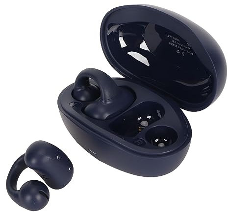 Lazmin112 Schnurlose Ohrhörer mit BT 5.3, Offene Ohrclip-Ohrhörer, wasserdichte Sport-Laufkopfhörer, Lange Akkulaufzeit, für Telefon, Handy, Laufen, Sport, Radfahren (Blue)
