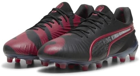 Puma Mens King Ultimate Launch Firm Ground Football Boots Black/Red 9 (43)